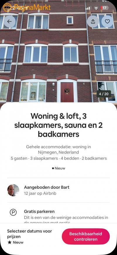 Huis te huur tijdens vierdaagse voor lopers 
