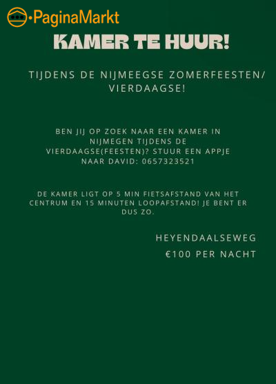 Kamer te huur 